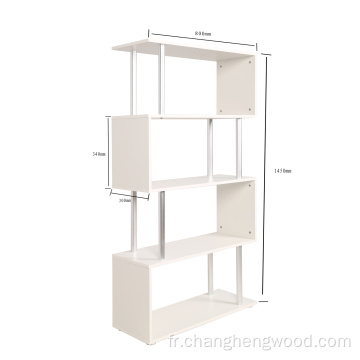 Contemporain et contracté quatre étagères